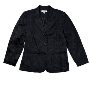 Coldwater Creek PS Black Jacquard Blazer Formal Party Office